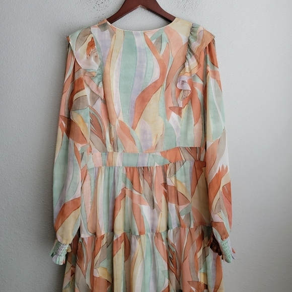 Sezane Andreanne Dress in Leaves size 42 - Picture 7 of 13